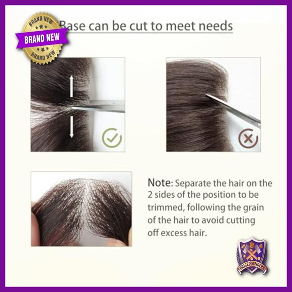 Human Hair Tape-In Hairpiece for Hairline Loss, 1.57x3 Inches main image 5